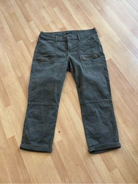 Supplies Cropped Utility Pants in olive green  - Women Sz 12